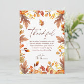 Rustieke Thanksgiving herfst Herfst Dankbaar Feestdagenkaart (Staand voorkant)