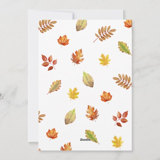 Rustieke Thanksgiving herfst Herfst Dankbaar Feestdagenkaart (Achterkant)