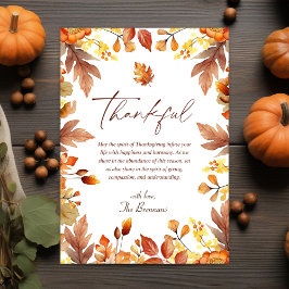 Rustieke Thanksgiving herfst Herfst Dankbaar Feestdagenkaart