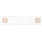 Rustieke Thanksgiving Herfst krans | Monogram Korte Tafelloper (Horizontaal)