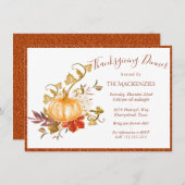 Rustieke Thanksgiving Herfst Pompoenveld Pompoenen Feestdagenkaart (Voorkant / Achterkant)