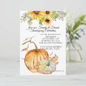 Rustieke Thanksgiving Herfst Zonnebloemen Blad n P Kaart (Staand voorkant)