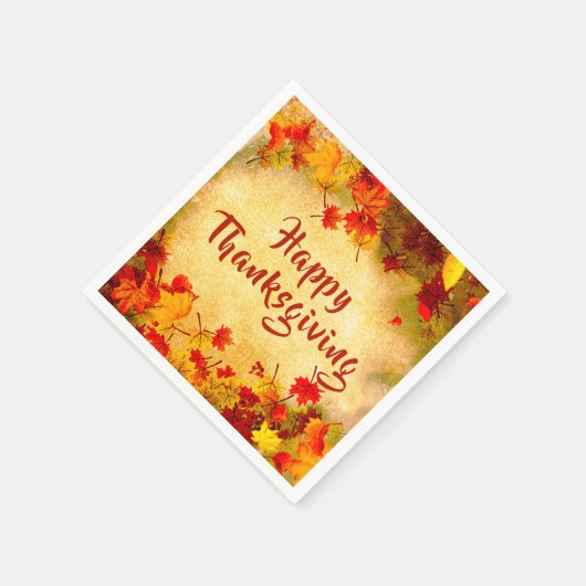 Rustieke Thanksgiving herfstbladeren Servet (Hoek)