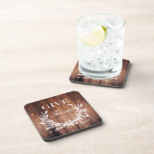 rustieke thanksgiving krans schuur hout dank je bier onderzetter (Rechterzijde)