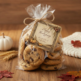 Rustieke Thanksgiving oogst pompoen en tarwe Bedankjes Labels