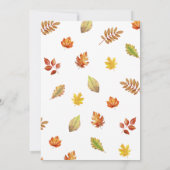 Rustieke Thanksgiving Party Friendsgiving Diner Kaart (Achterkant)