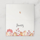 rustieke Thanksgiving plaats instelling Plaatskaartje (Buitenkant ongevouwen)