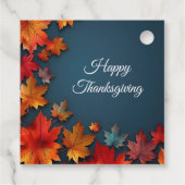 Rustieke Thanksgiving Pompoen Waterverf Herfst Bedankjes Labels (Achterkant)