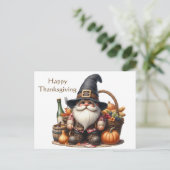 Rustieke Thanksgiving Pompoen Waterverf Herfst Briefkaart (Staand voorkant)