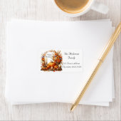 Rustieke Thanksgiving Pompoen Waterverf Herfst Etiket (Insitu)