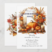 Rustieke Thanksgiving Pompoen Waterverf Herfst Kaart (Voorkant / Achterkant)