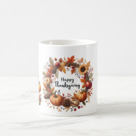 Rustieke Thanksgiving Pompoen Waterverf Herfst Koffiemok