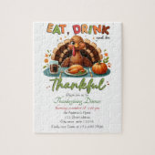 Rustieke Thanksgiving Pompoen Waterverf Herfst Legpuzzel (Verticaal)