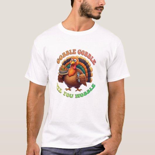 Rustieke Thanksgiving Pompoen Waterverf Herfst T-shirt (Voorkant)