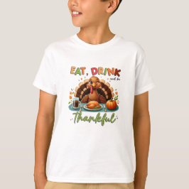 Rustieke Thanksgiving Pompoen Waterverf Herfst T-shirt
