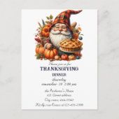 Rustieke Thanksgiving Pompoen Waterverf Herfst Uitnodiging Briefkaart (Voorkant)