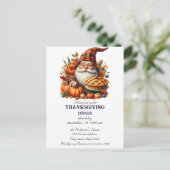 Rustieke Thanksgiving Pompoen Waterverf Herfst Uitnodiging Briefkaart (Staand voorkant)