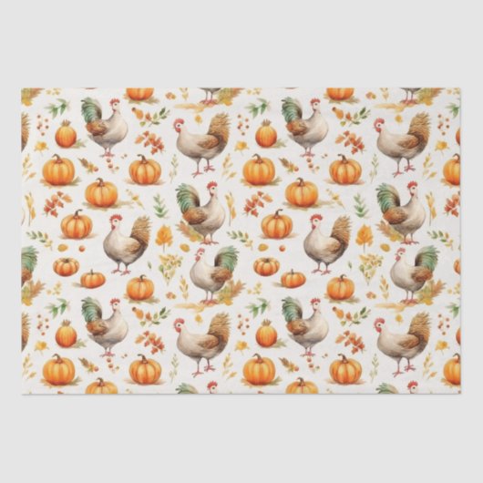 Rustieke Thanksgiving pompoenen Decoupage Waterver Tissuepapier (Voorkant)