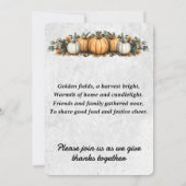 Rustieke Thanksgiving verzamelen Kaart (Achterkant)