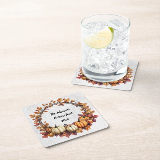 Rustieke Thanksgiving verzamelen Kartonnen Onderzetters (Insitu)