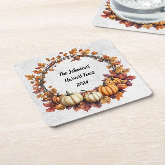 Rustieke Thanksgiving verzamelen Kartonnen Onderzetters (Schuin)