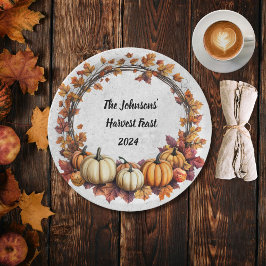 Rustieke Thanksgiving verzamelen Papieren Bordje