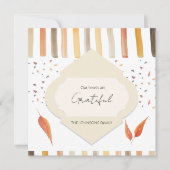 Rustieke Thanksgiving Waterverf Herfstbladeren Bedankkaart (Voorkant)