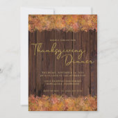 Rustieke Thanksgiving Waterverf herfstbladeren hou Kaart (Voorkant)