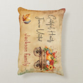 Rustieke Thanksgiving winkelwagen Decor Accent Kus Kussen (Achterkant (Verticaal))