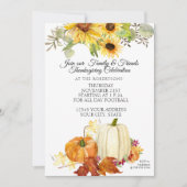 Rustieke Thanksgiving Wit Sinaasappel Pompoen Zonn Kaart (Voorkant)