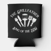 Rustieke "The Grillfather: Funny BBQ Gift Blikjeskoeler (Voorkant)