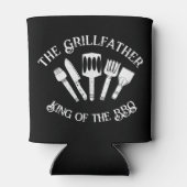 Rustieke "The Grillfather: Funny BBQ Gift Blikjeskoeler (Achterkant)