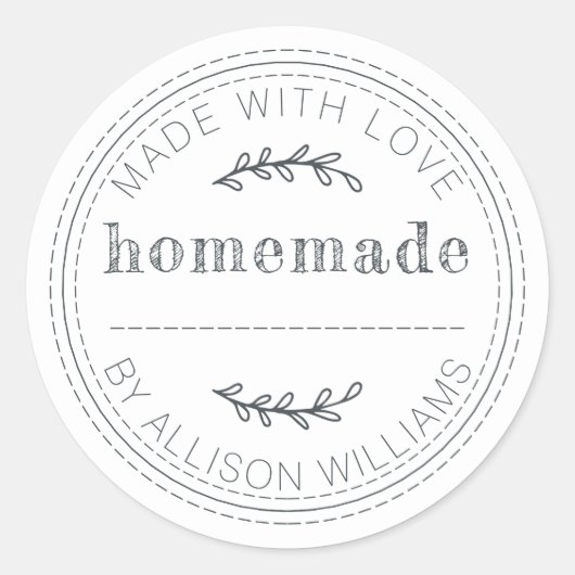 Rustieke Thuisgebakken Bakkerijproducten Jam Blik  Ronde Sticker (Voorkant)