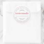 Rustieke Thuisgebakken Bakkerijproducten Jam Inmak Ronde Sticker (Tas)