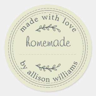 Rustieke Thuisgebakken Bakkerijproducten Jamblik P Ronde Sticker