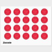 Rustieke Thuisgebakken Bakwaren Koekjes Rood Ronde Sticker (Vel)