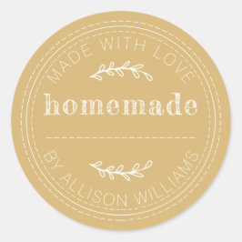 Rustieke Thuisgebakken Bakwerk Jam Kan Goud Geel Ronde Sticker