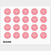 Rustieke Thuisgemaakte Aardbeienjam Roze Ronde Sticker (Vel)