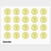 Rustieke Thuisgemaakte Appeltaart Pastelgeel Ronde Sticker (Vel)