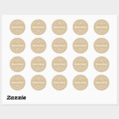 Rustieke Thuisgemaakte Bananenbrood Kraft Papier Ronde Sticker (Vel)