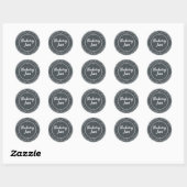 Rustieke Thuisgemaakte Bosbessenjam Off-Black Ronde Sticker (Vel)