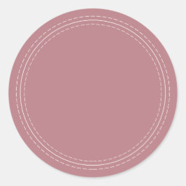 Rustieke Thuisgemaakte Eenvoudige Stof Rose Schrij Ronde Sticker