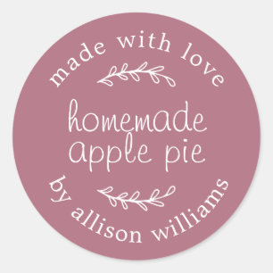 Rustieke Thuisgemaakte Gebakken Waren Appeltaart S Ronde Sticker