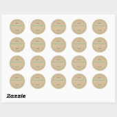 Rustieke Thuisgemaakte Gebakken Waren Jam Kan Kraf Ronde Sticker (Vel)