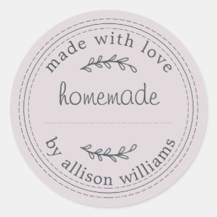 Rustieke Thuisgemaakte Gebakken Waren Jam Kan Past Ronde Sticker