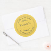 Rustieke Thuisgemaakte Gebakken Waren Jam Pot Held Ronde Sticker (Envelop)