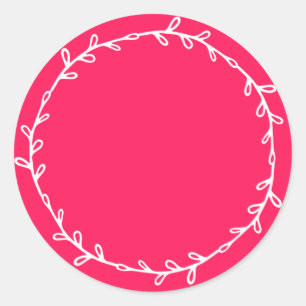 Rustieke Thuisgemaakte Jam Inmaak Diva Roze Schrij Ronde Sticker