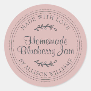 Rustieke Thuisgemaakte Jam Met Bosbessen Inmaken Z Ronde Sticker