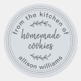 Rustieke Thuisgemaakte Koekjes Uit de Keuken van B Ronde Sticker