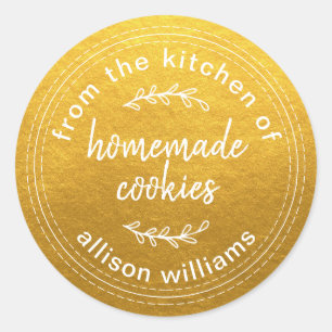 Rustieke Thuisgemaakte Koekjes Uit de Keuken van G Ronde Sticker